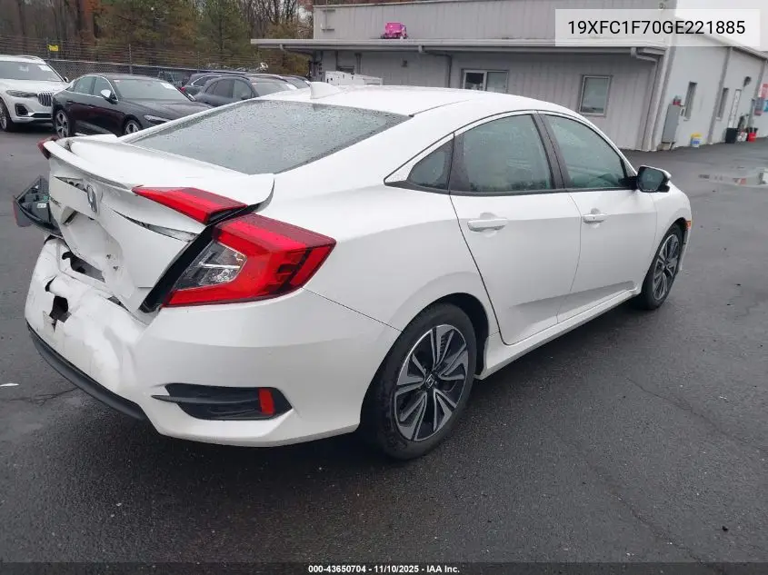 19XFC1F70GE221885 2016 Honda Civic Ex-L