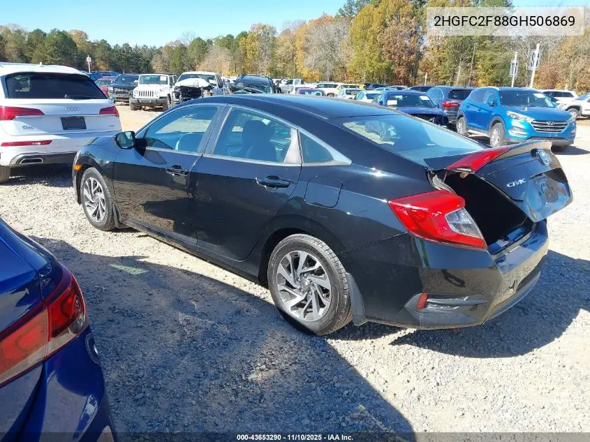 2HGFC2F88GH506869 2016 Honda Civic Ex