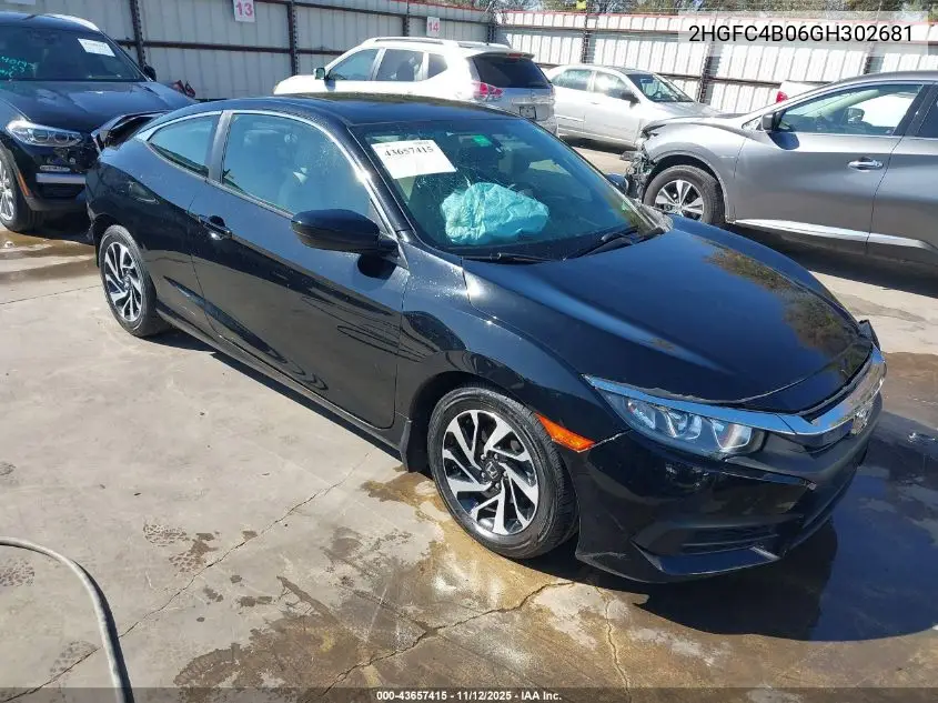 2HGFC4B06GH302681 2016 Honda Civic Lx-P