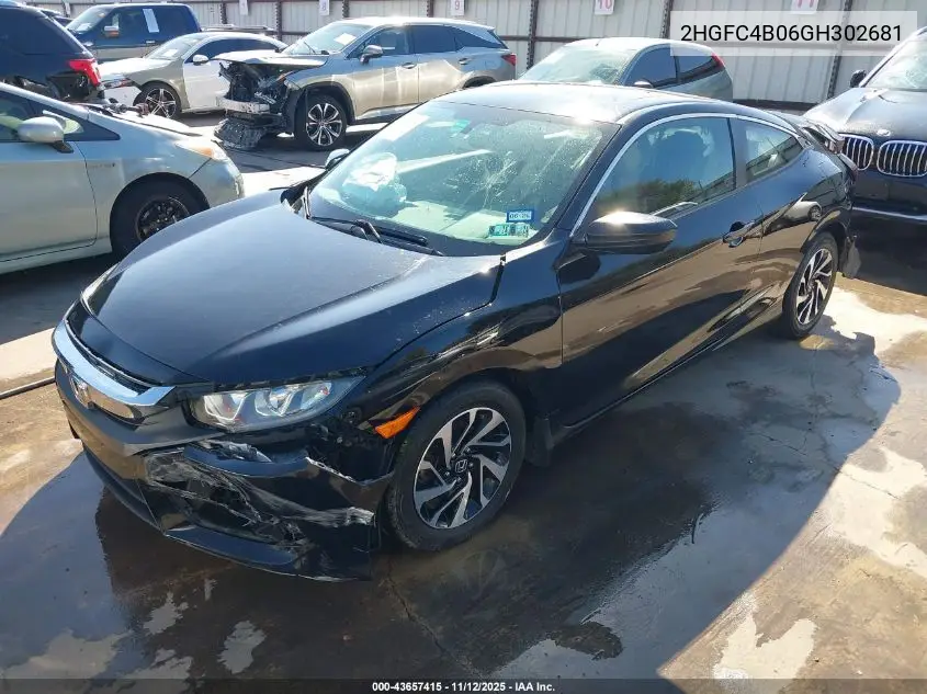 2HGFC4B06GH302681 2016 Honda Civic Lx-P
