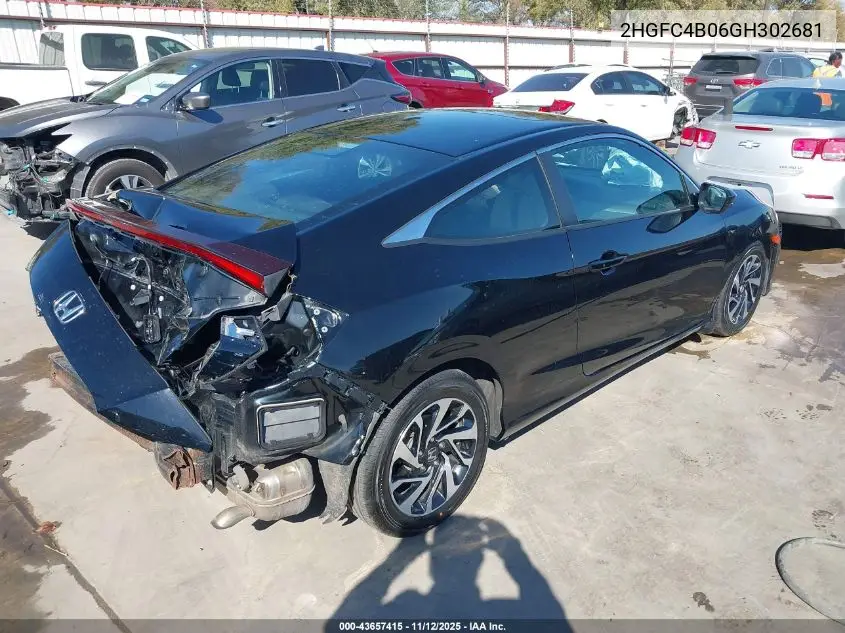 2HGFC4B06GH302681 2016 Honda Civic Lx-P