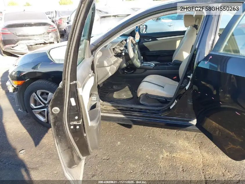 2HGFC2F58GH550263 2016 Honda Civic Lx