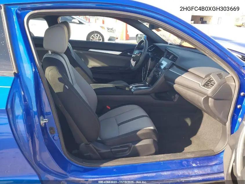 2HGFC4B0XGH303669 2016 Honda Civic Lx-P