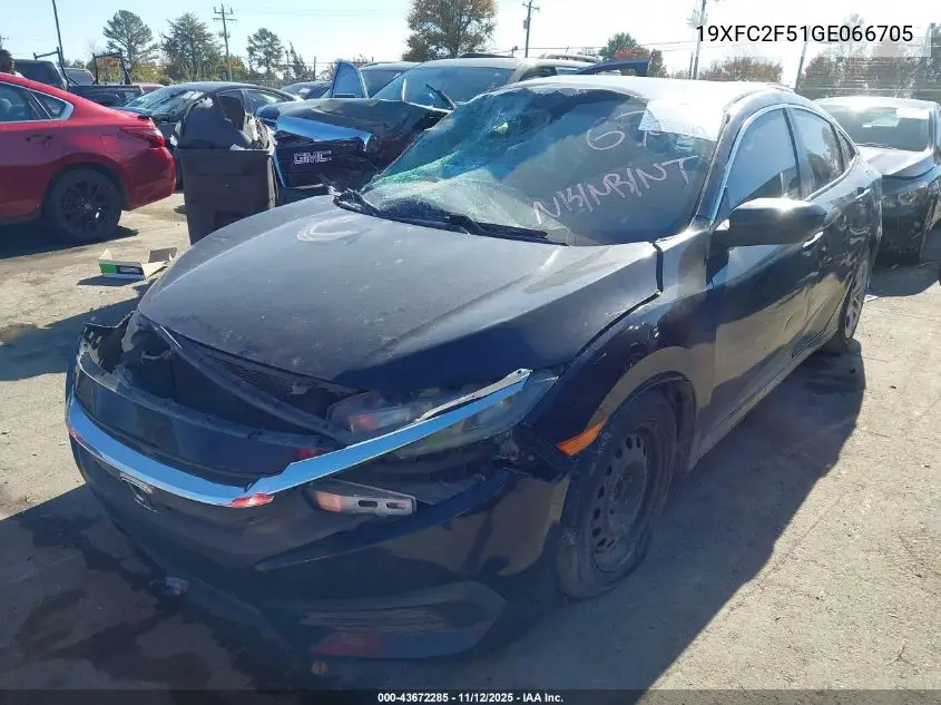 19XFC2F51GE066705 2016 Honda Civic Lx