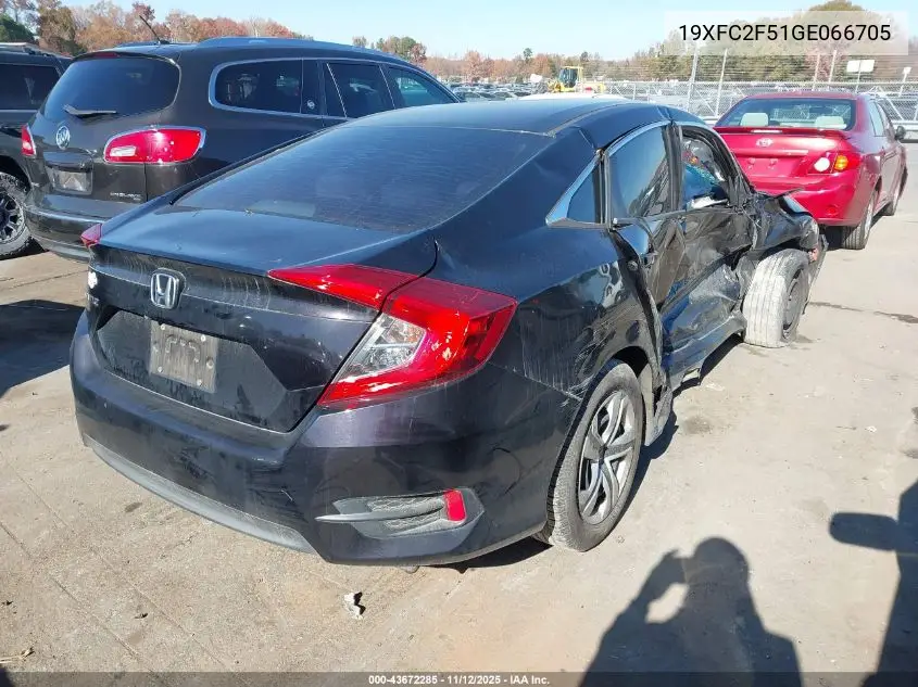 19XFC2F51GE066705 2016 Honda Civic Lx