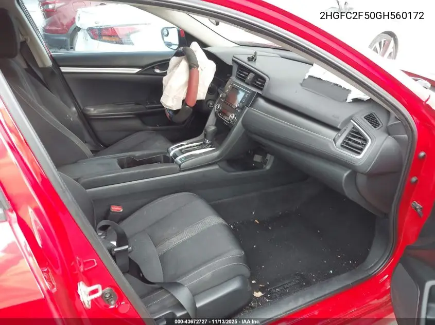 2HGFC2F50GH560172 2016 Honda Civic Lx
