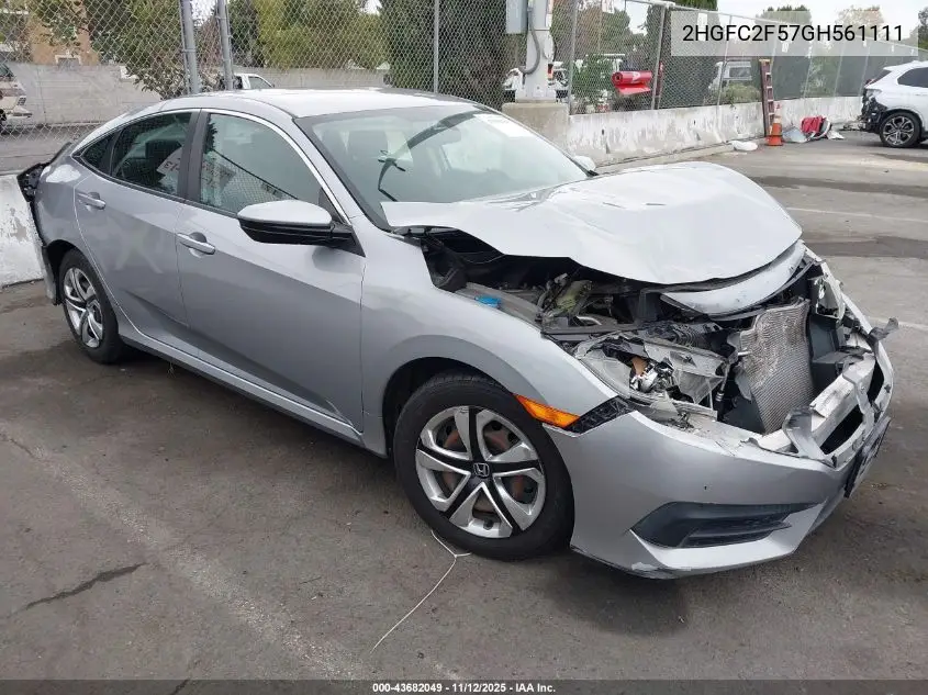 2HGFC2F57GH561111 2016 Honda Civic Lx