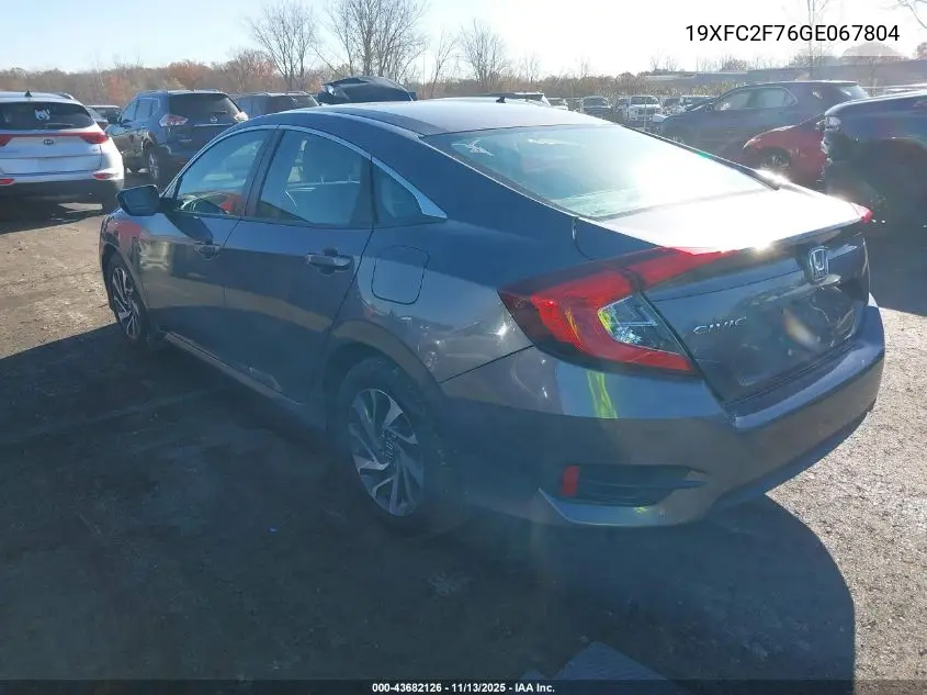 19XFC2F76GE067804 2016 Honda Civic Ex