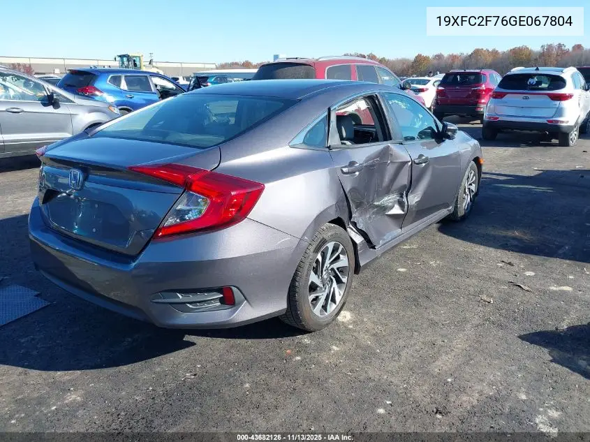 19XFC2F76GE067804 2016 Honda Civic Ex