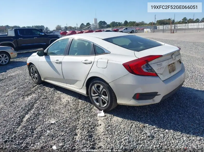 19XFC2F52GE066051 2016 Honda Civic Lx