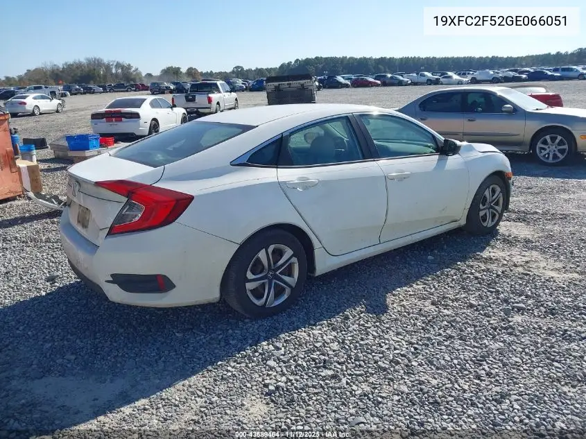 19XFC2F52GE066051 2016 Honda Civic Lx