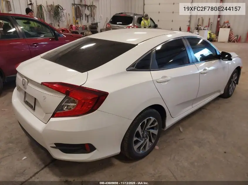 19XFC2F78GE244157 2016 Honda Civic Ex