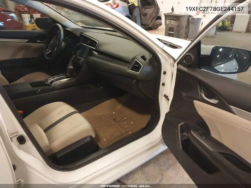 19XFC2F78GE244157 2016 Honda Civic Ex