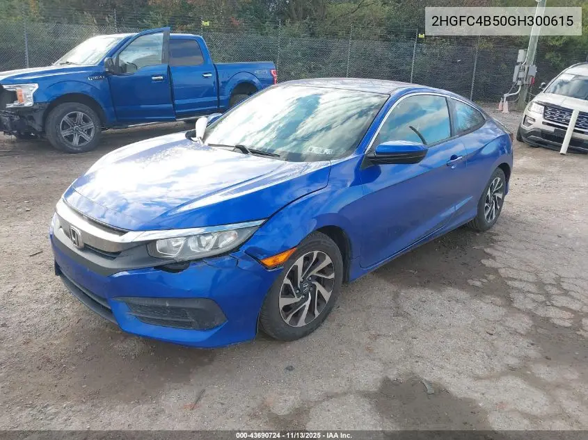 2HGFC4B50GH300615 2016 Honda Civic Lx