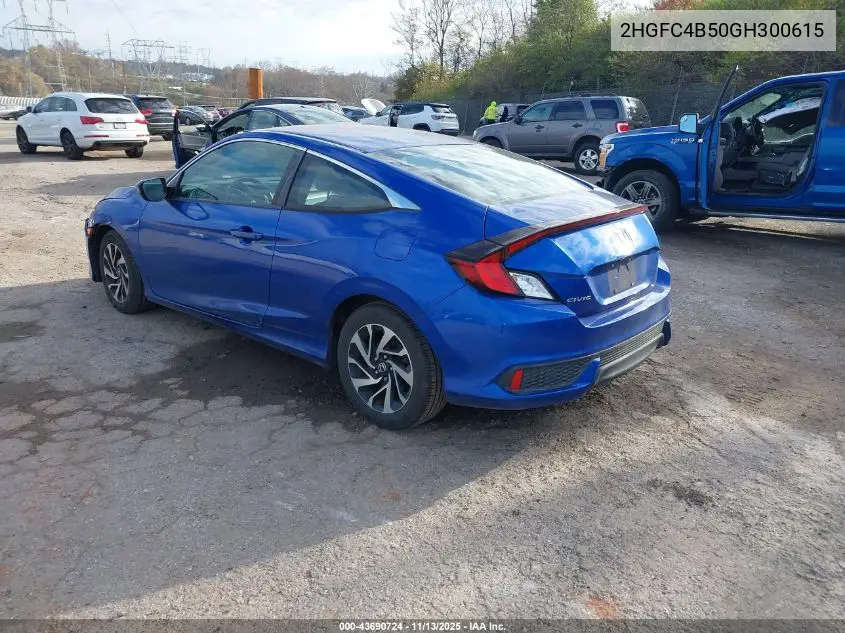 2HGFC4B50GH300615 2016 Honda Civic Lx
