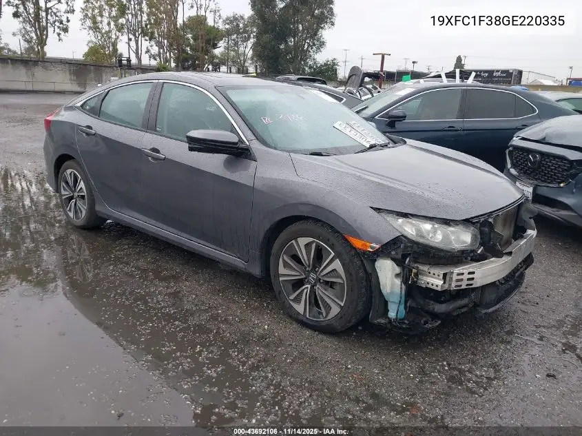 19XFC1F38GE220335 2016 Honda Civic Ex-T