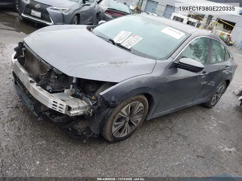 19XFC1F38GE220335 2016 Honda Civic Ex-T
