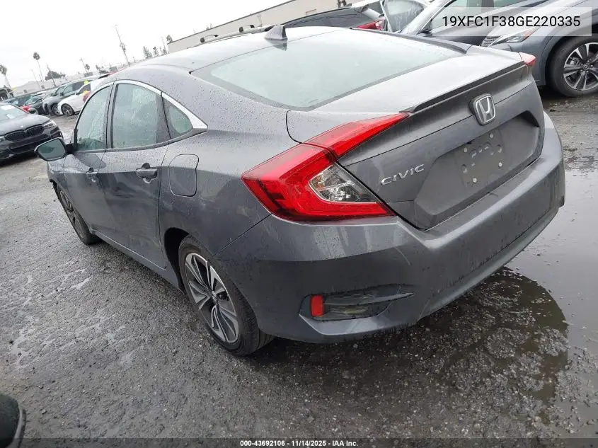 19XFC1F38GE220335 2016 Honda Civic Ex-T