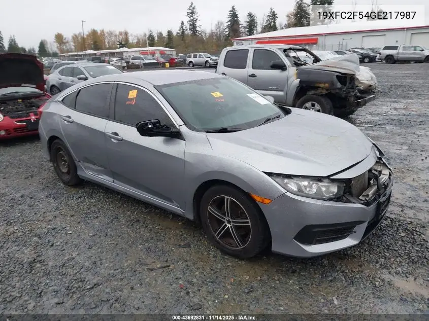 19XFC2F54GE217987 2016 Honda Civic Lx