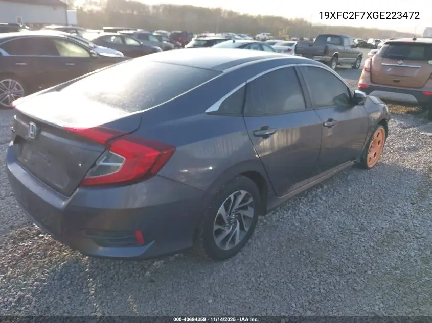 19XFC2F7XGE223472 2016 Honda Civic Ex