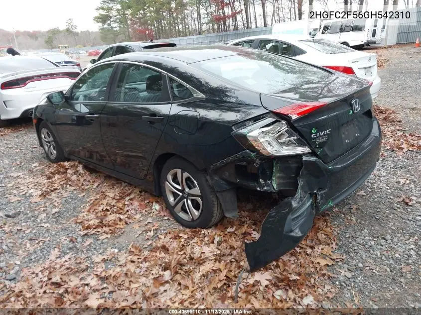 2HGFC2F56GH542310 2016 Honda Civic Lx