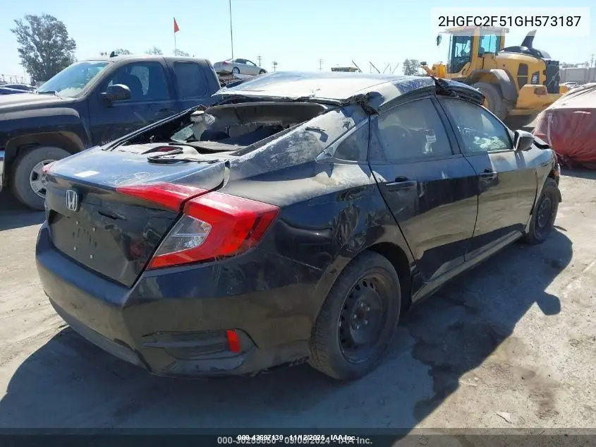 2HGFC2F51GH573187 2016 Honda Civic Lx