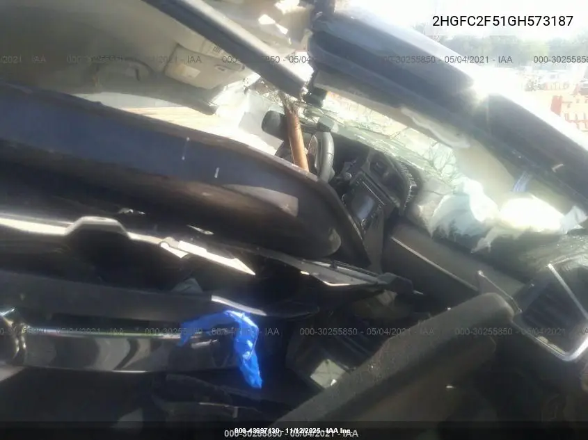 2HGFC2F51GH573187 2016 Honda Civic Lx