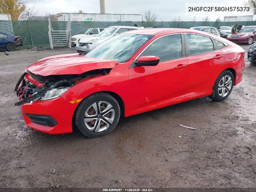 2HGFC2F58GH575373 2016 Honda Civic Lx