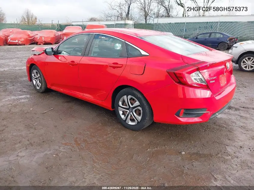2HGFC2F58GH575373 2016 Honda Civic Lx