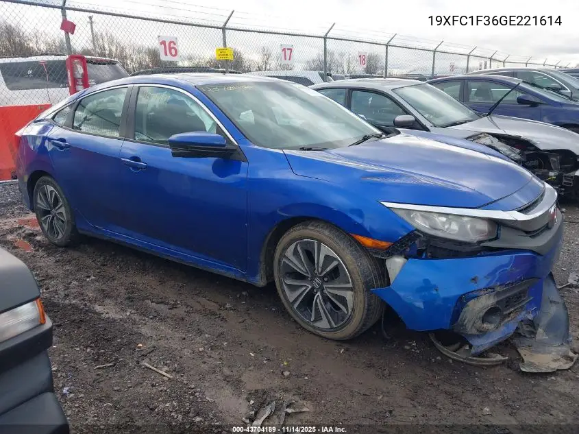 19XFC1F36GE221614 2016 Honda Civic Ex-T