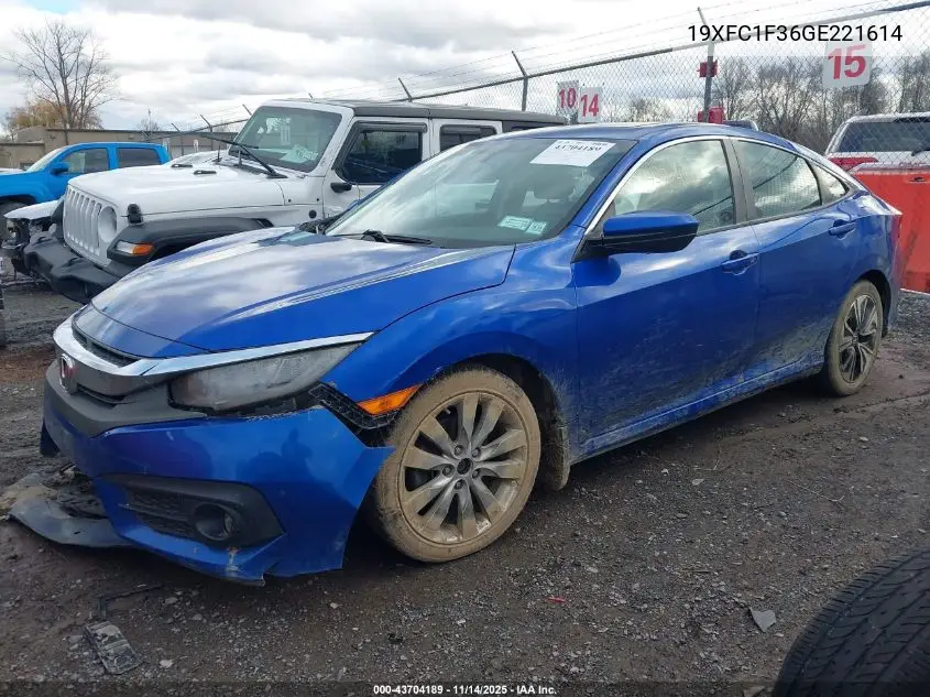 19XFC1F36GE221614 2016 Honda Civic Ex-T