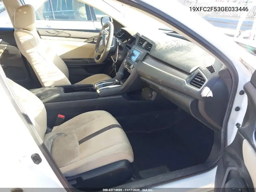 19XFC2F53GE033446 2016 Honda Civic Lx