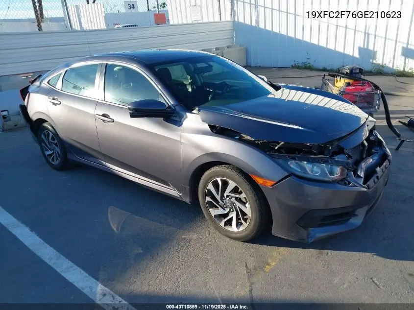 19XFC2F76GE210623 2016 Honda Civic Ex