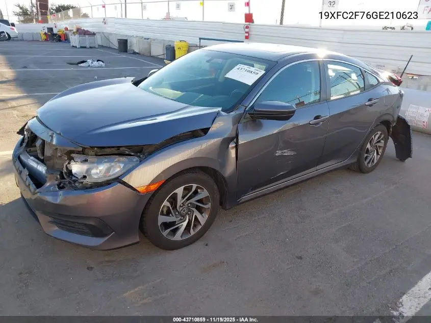 19XFC2F76GE210623 2016 Honda Civic Ex