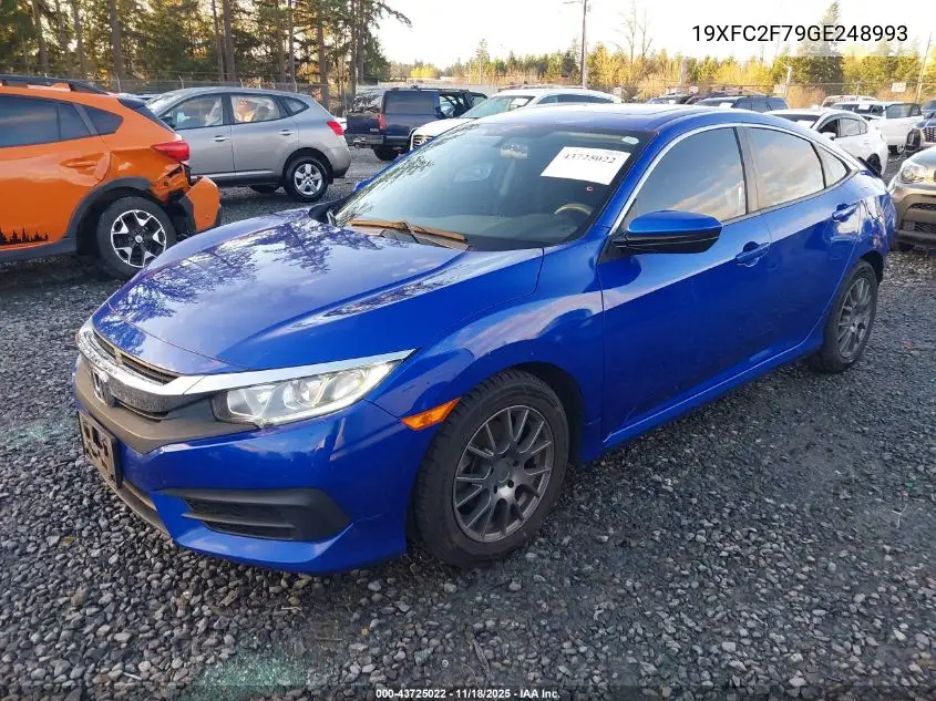 19XFC2F79GE248993 2016 Honda Civic Ex