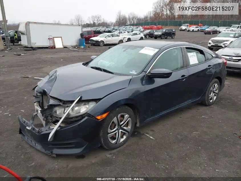 19XFC2F58GE215207 2016 Honda Civic Lx