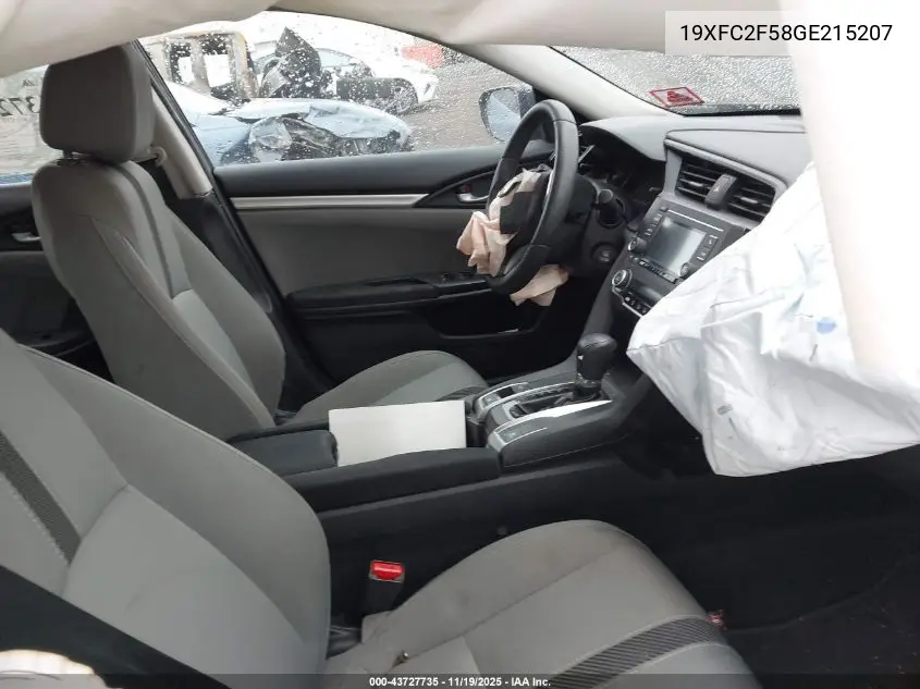 19XFC2F58GE215207 2016 Honda Civic Lx