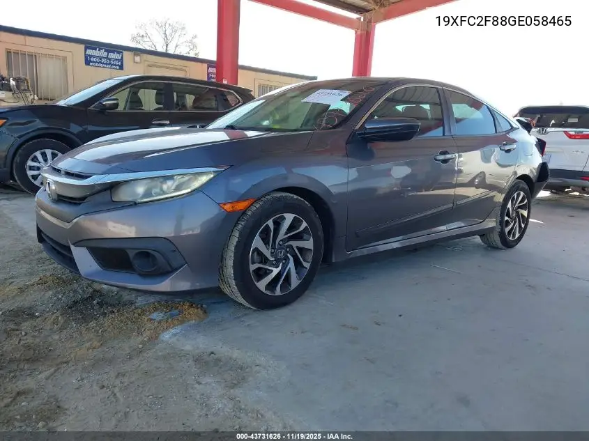 19XFC2F88GE058465 2016 Honda Civic Ex