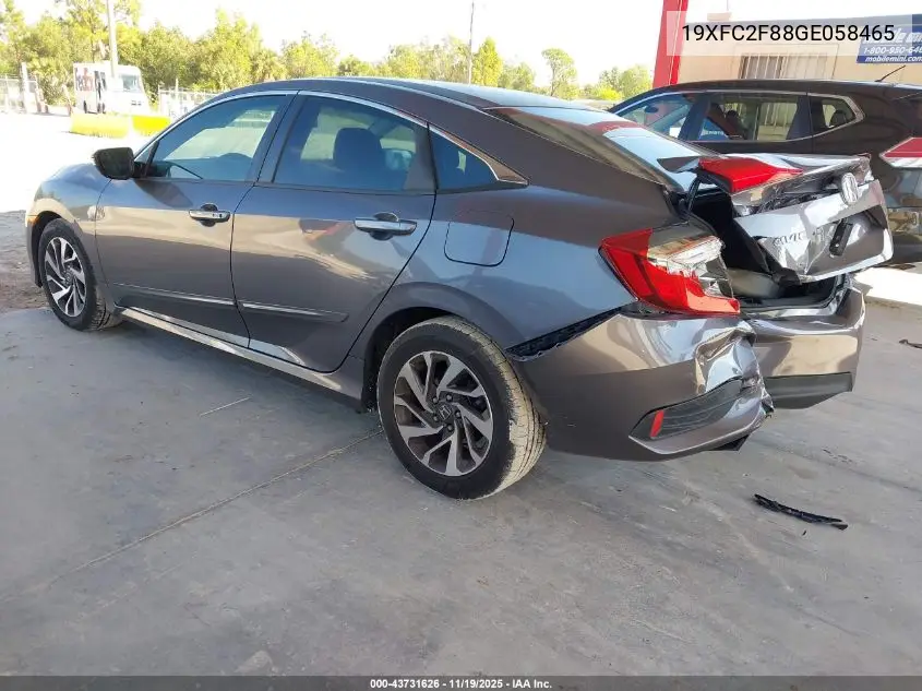 19XFC2F88GE058465 2016 Honda Civic Ex
