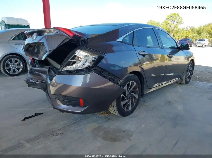 19XFC2F88GE058465 2016 Honda Civic Ex