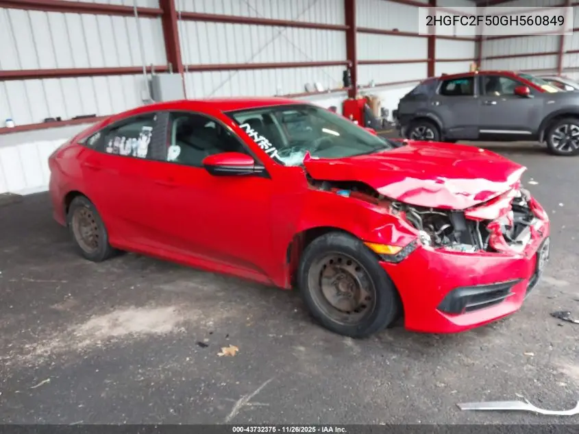 2HGFC2F50GH560849 2016 Honda Civic Lx