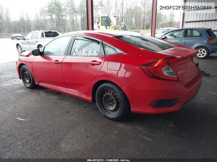 2HGFC2F50GH560849 2016 Honda Civic Lx