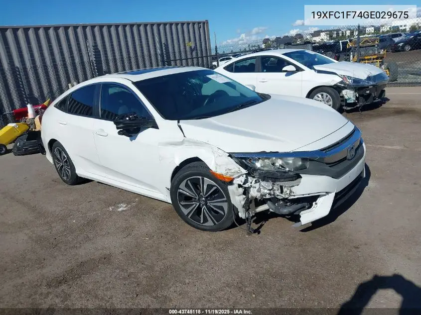 19XFC1F74GE029675 2016 Honda Civic Ex-L