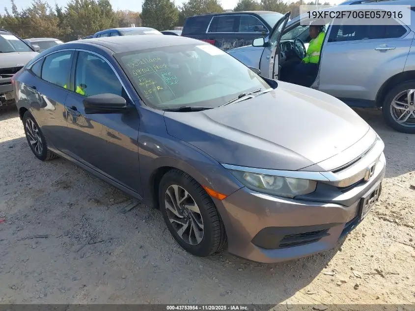 19XFC2F70GE057916 2016 Honda Civic Ex