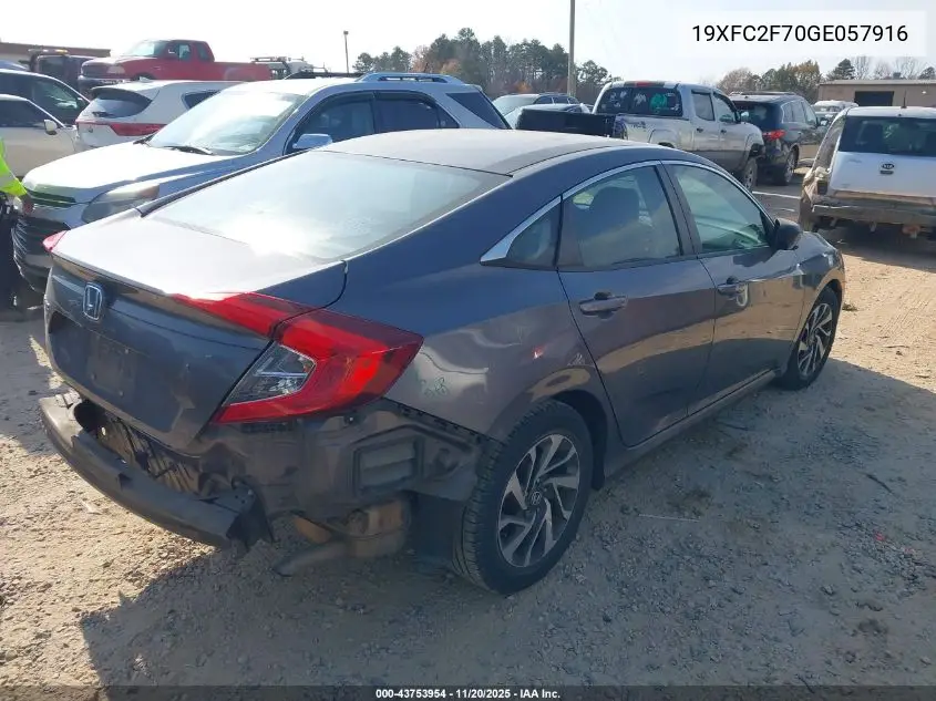 19XFC2F70GE057916 2016 Honda Civic Ex