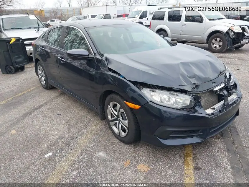 19XFC2F56GE068689 2016 Honda Civic Lx