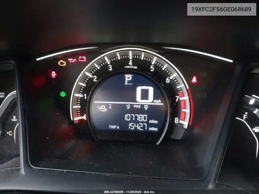 19XFC2F56GE068689 2016 Honda Civic Lx