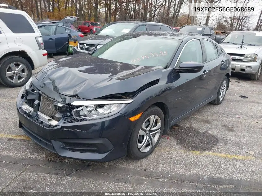 19XFC2F56GE068689 2016 Honda Civic Lx