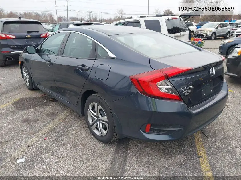 19XFC2F56GE068689 2016 Honda Civic Lx