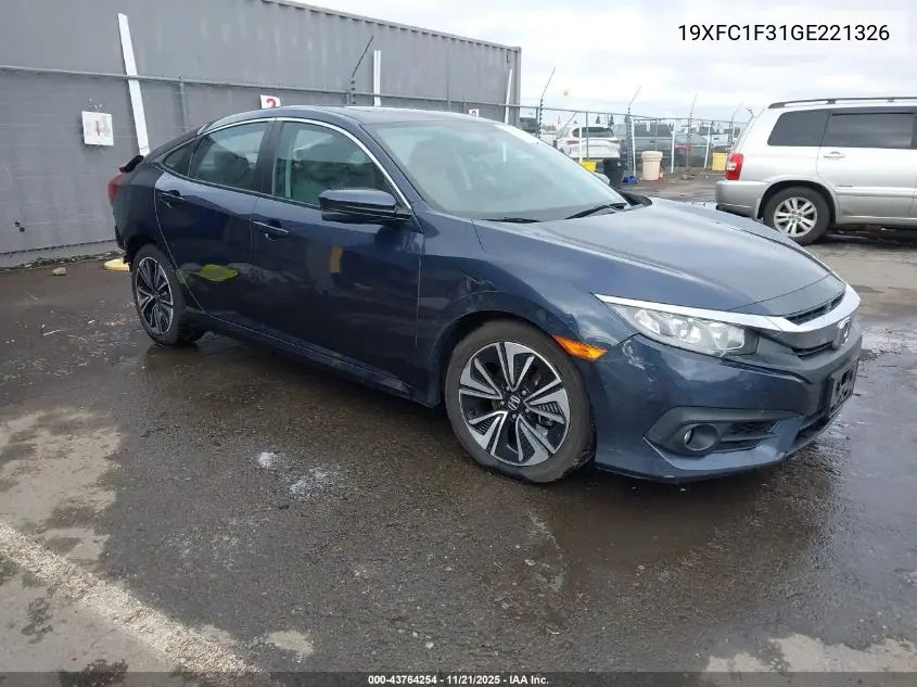 19XFC1F31GE221326 2016 Honda Civic Ex-T